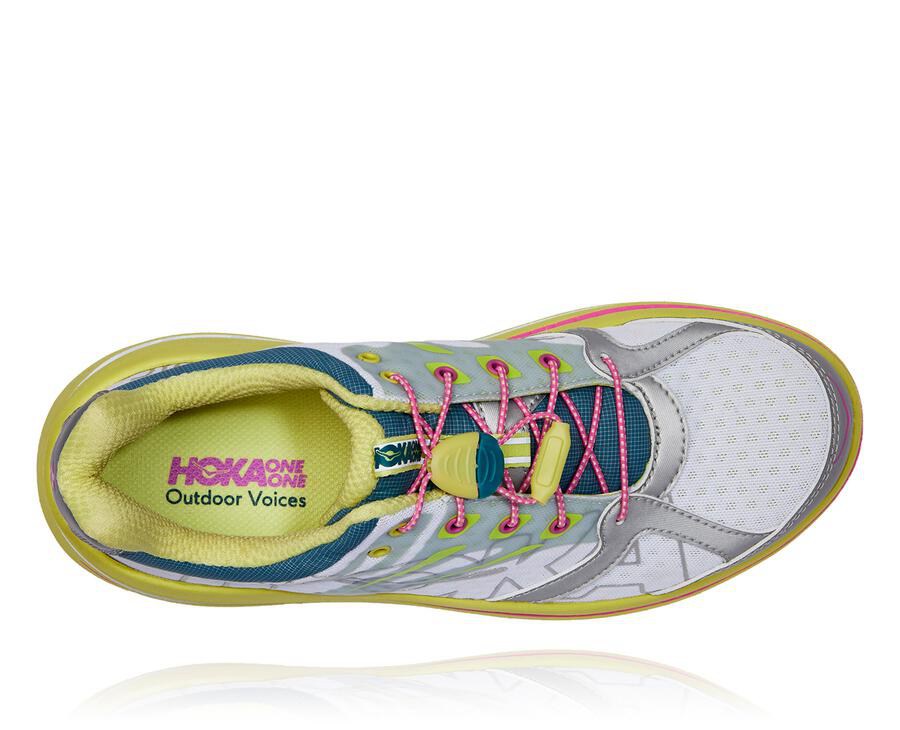 Hoka One One ランニングシューズ レディース 白 - Bondi OV XB - TI6129875